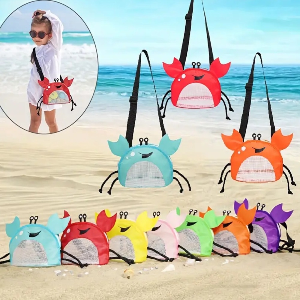 Crab Shell Collecting Crossbody Bags for Kids - Multiple Colors